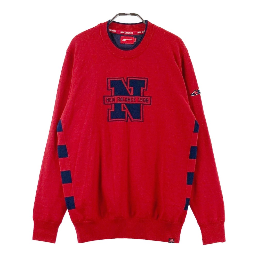 NEW BALANCE ニューバランス ニットセーター 裏地付 レッド系 6 【中古】ゴルフウェア メンズ