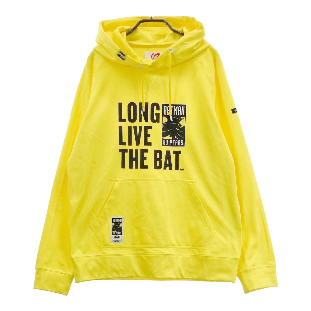 MASTER BUNNY EDITION マスターバニーエディション 158-9262901 × BATMAN 裏起毛 スウェットパーカー イエロー系 5 【中古】ゴルフウェア メンズ