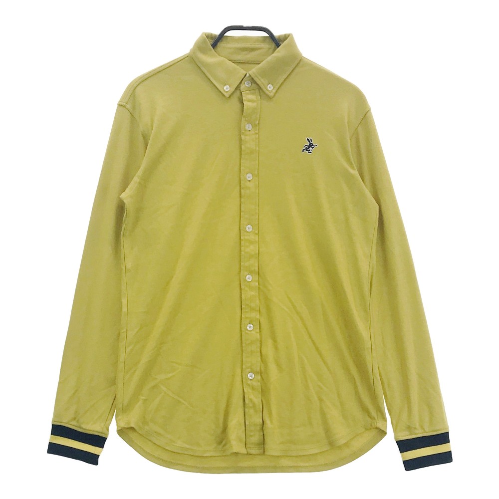 JACK BUNNY ジャックバニー 長袖シャツ ボタンダウン イエロー系 5 【中古】ゴルフウェア メンズ