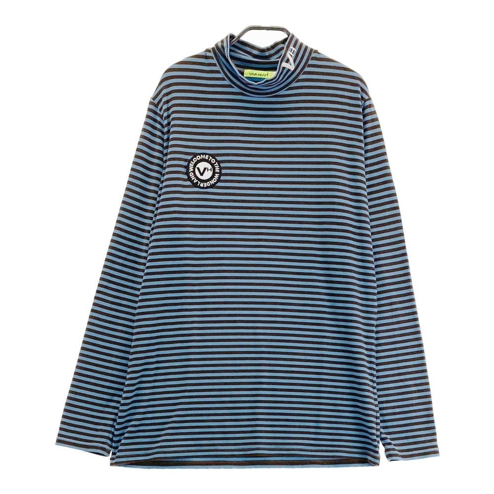VIVA HEART ビバハート ハイネック長袖Tシャツ ボーダー柄 ブルー系 52 【中古】ゴルフウェア メンズ