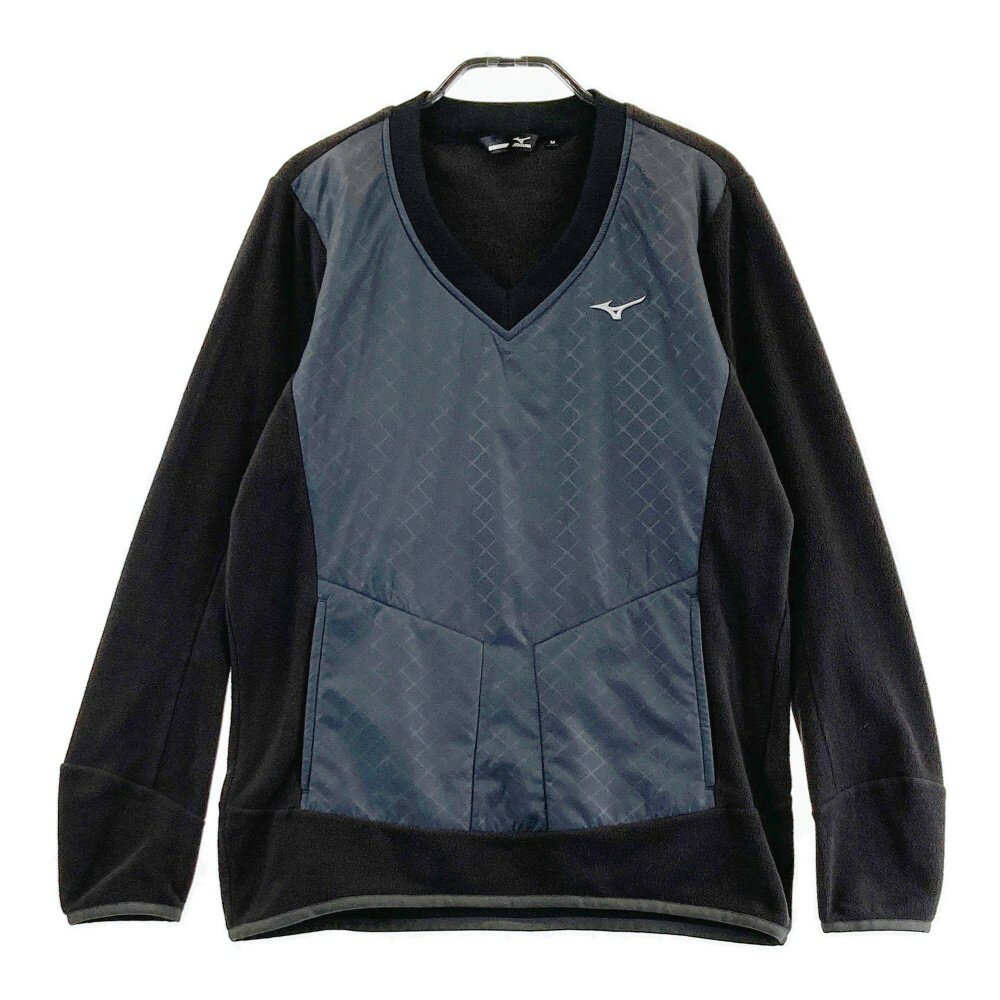 MIZUNO GOLF ミズノゴルフ プレスサーモ プルオーバー グレー系 M 【中古】ゴルフウェア メンズ