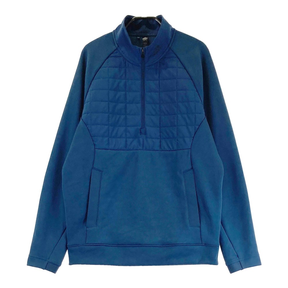 ADIDAS GOLF アディダスゴルフ 中綿切替 スウェットトレーナー ハーフジッ ネイビー系 L 【中古】ゴルフウェア メンズ