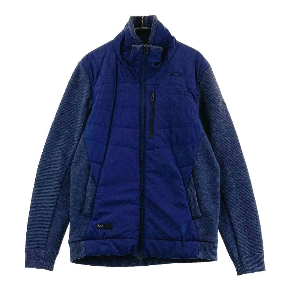 OAKLEY オークリー ニット切替 中綿ジップジャケット スカル ネイビー系 L 【中古】ゴルフウェア メンズ