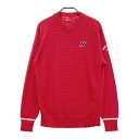 NEW BALANCE ニューバランス 012-7270004 Vネック ウール混 ニットセーター レッド系 4 【中古】ゴルフウェア メンズ