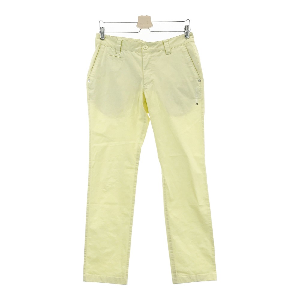 AND PER SE アンパスィ ストレッチパンツ 総柄 イエロー系 82 【中古】ゴルフウェア メンズ