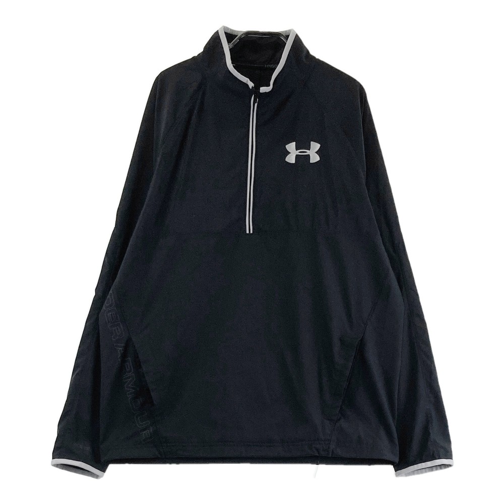 UNDER ARMOUR アンダーアーマー ハーフジップ 長袖ブルゾン ブラック系 LG 【中古】ゴルフウェア メンズ