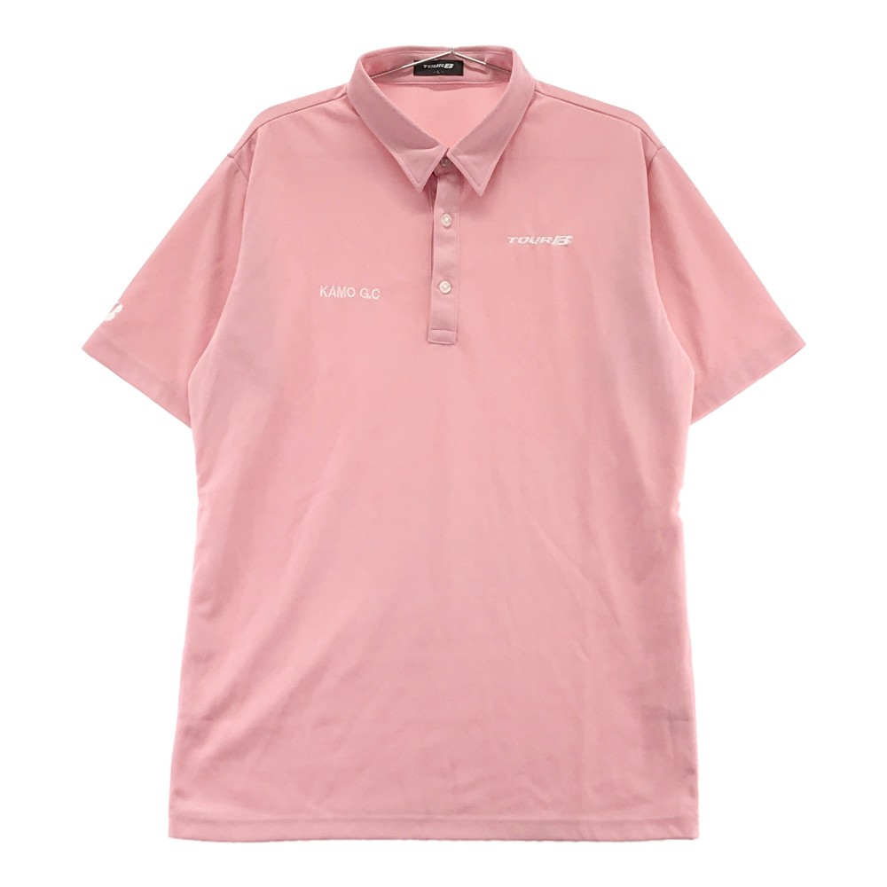 BRIDGESTONE GOLF ブリヂストンゴルフ TOUR B 半袖ポロシャツ ピンク系 L 【中古】ゴルフウェア メンズ