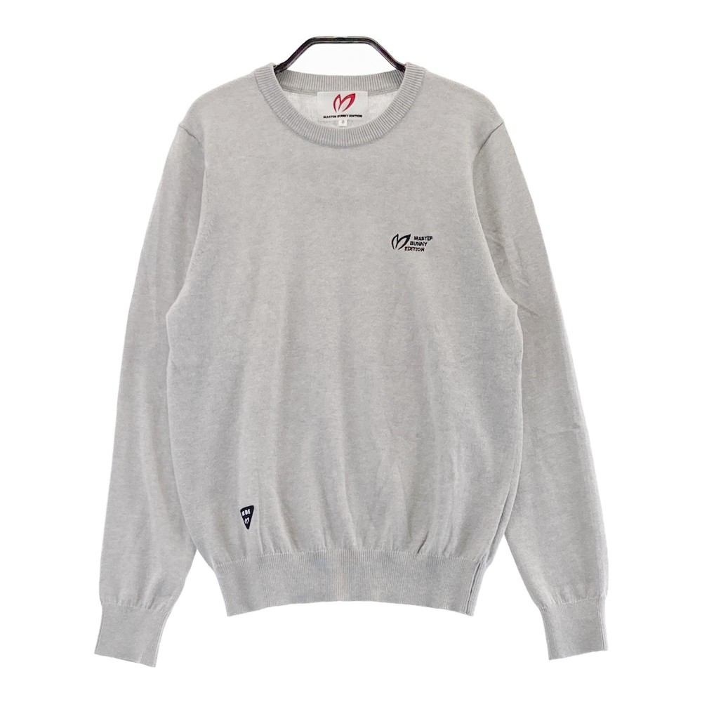 MASTER BUNNY EDITION マスターバニーエディション カシミヤ混 ニットセーター 刺繍 グレー系 0 【中古】ゴルフウェア メンズ