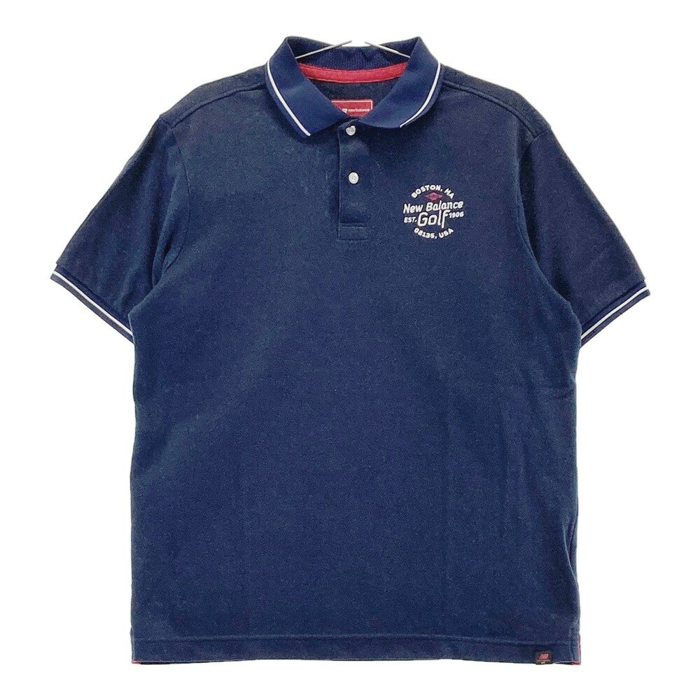 NEW BALANCE ニューバランス 半袖ポロシャツ ネイビー系 7 【中古】ゴルフウェア メンズ
