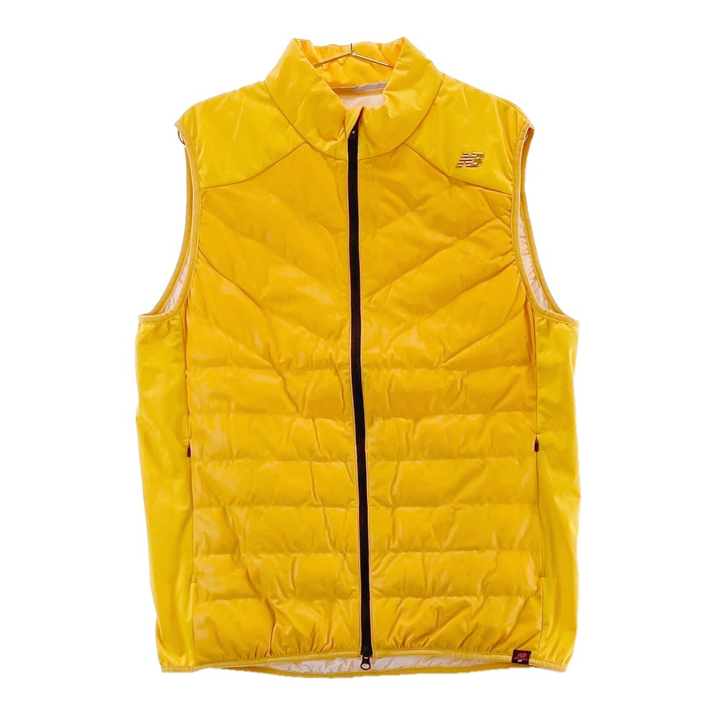 NEW BALANCE ニューバランス 中綿ジップベスト イエロー系 5 【中古】ゴルフウェア メンズ