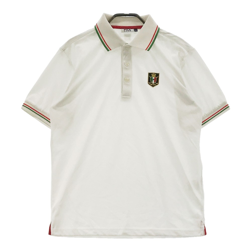 FILA GOLF フィラゴルフ 半袖ポロシャツ ホワイト系 M 【中古】ゴルフウェア メンズ