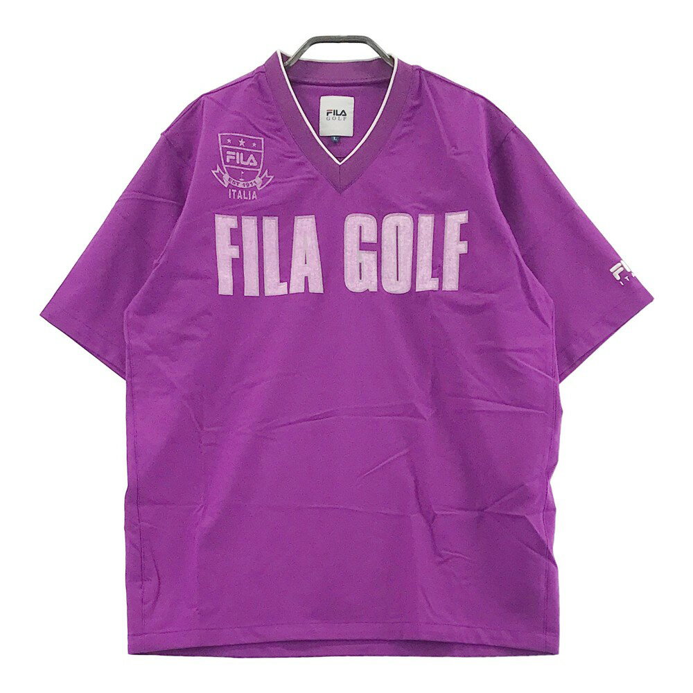 FILA GOLF フィラゴルフ 半袖ブルゾン パープル系 L 【中古】ゴルフウェア メンズ