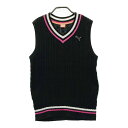 PUMA GOLF プーマゴルフ ニット ベスト ブラック系 S 【中古】ゴルフウェア メンズ