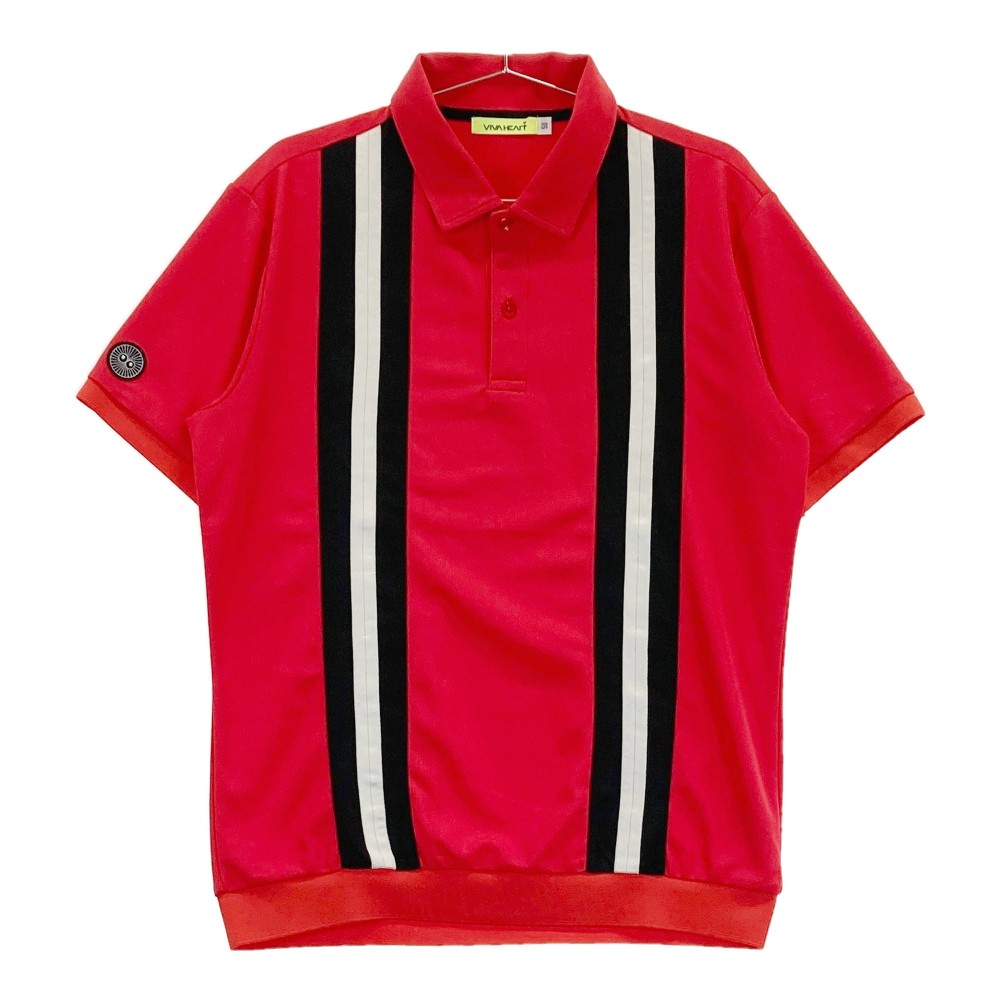 VIVA HEART ビバハート 半袖ポロシャツ レッド系 50 【中古】ゴルフウェア メンズ