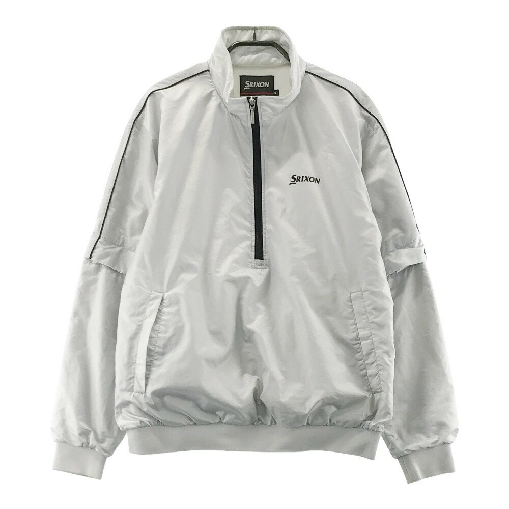 SRIXON スリクソン 2WAYハーフジップブルゾン グレー系 M 【中古】ゴルフウェア メンズ