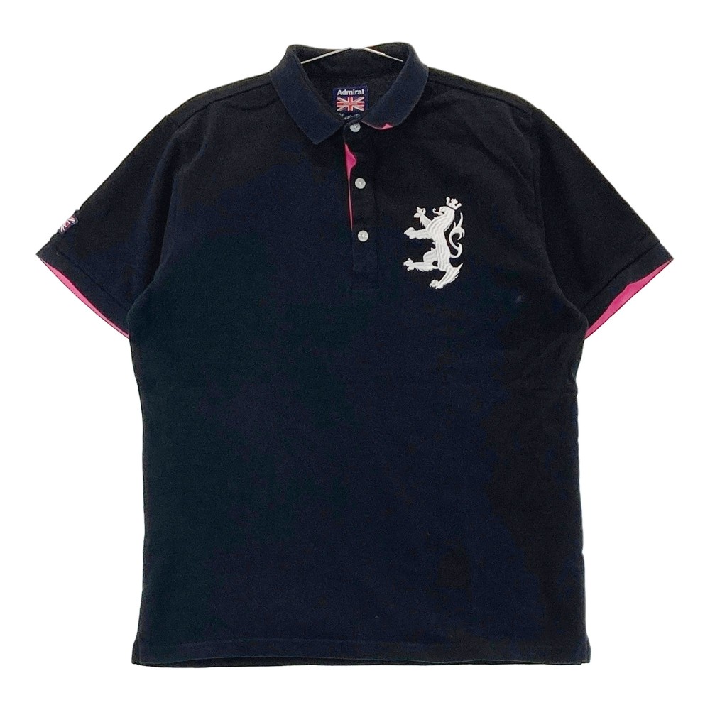 ADMIRAL アドミラル 半袖ポロシャツ ブラック系 04 【中古】ゴルフウェア メンズ