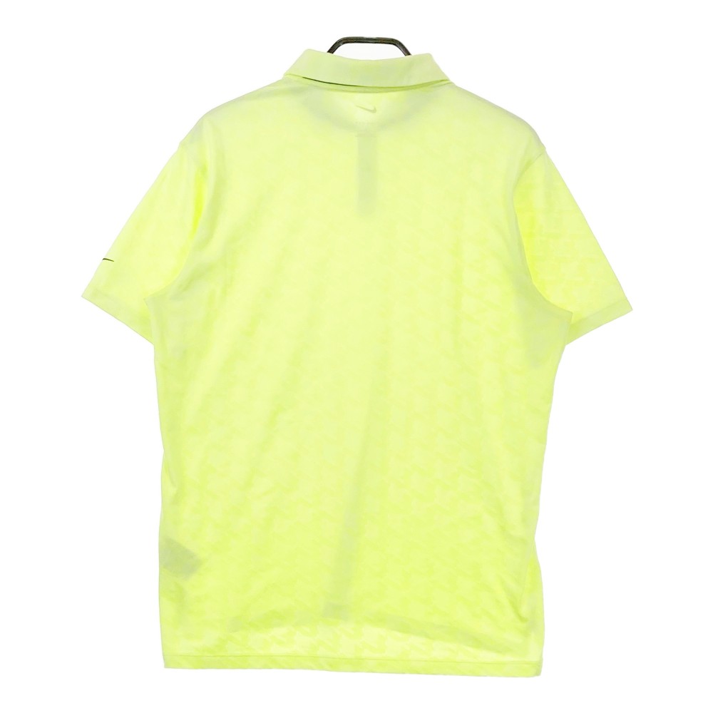 NIKE GOLF ナイキゴルフ DA2975-736 半袖ポロシャツ 総柄 グリーン系 L 【中古】ゴルフウェア メンズ