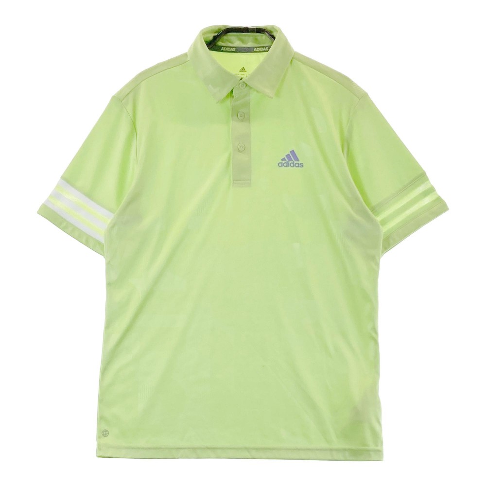 ADIDAS GOLF アディダスゴルフ HA3117 2022年モデル 半袖ポロシャツ 総柄 グリーン系 M 【中古】ゴルフウェア メンズ
