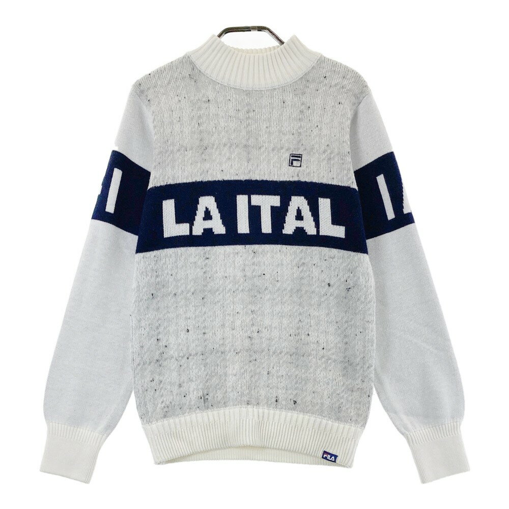 FILA GOLF フィラゴルフ ハイネック ニットセーター グレー系 L 【中古】ゴルフウェア メンズ