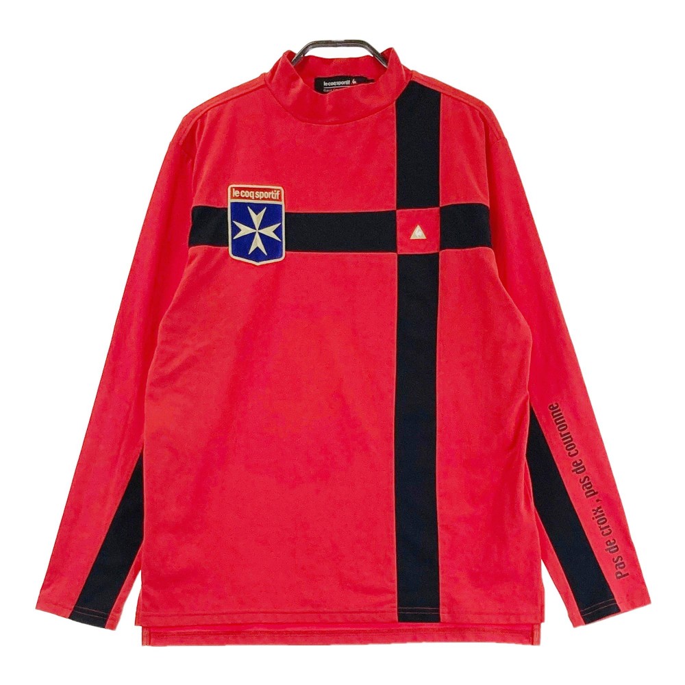 LECOQ GOLF ルコックゴルフ ハイネック長袖Tシャツ レッド系 M 【中古】ゴルフウェア メンズ