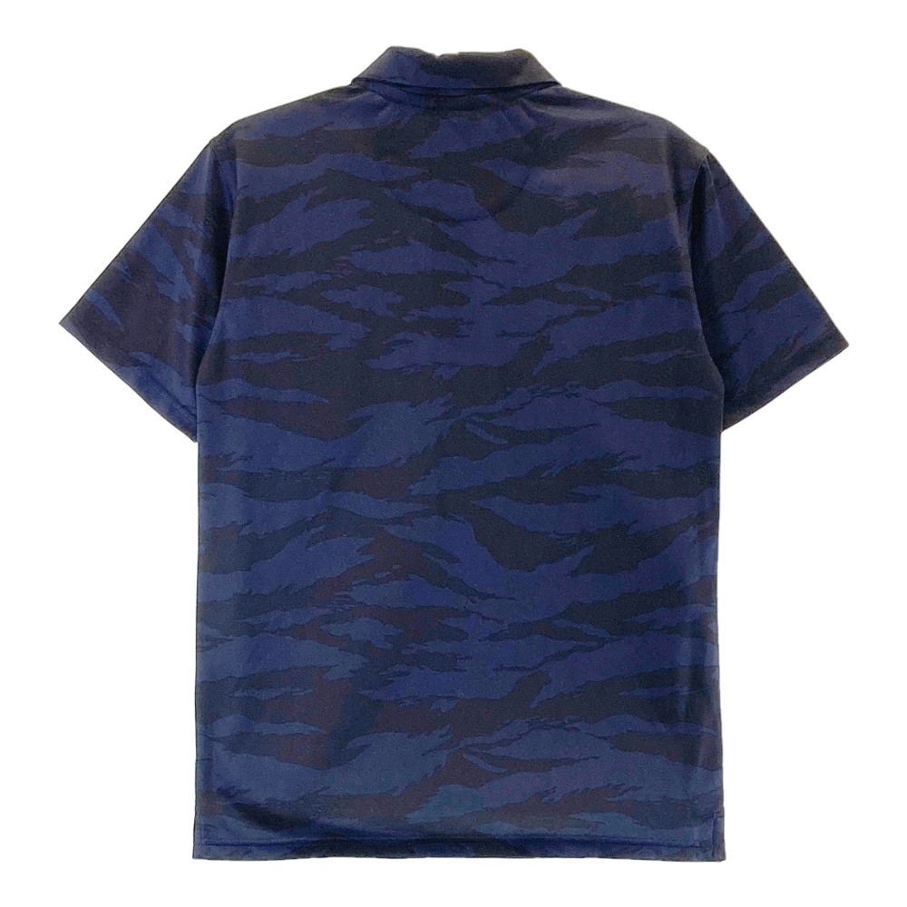 NEW ERA ニューエラ 半袖 ポロシャツ 迷彩柄 ネイビー系 small 【中古】ゴルフウェア メンズ