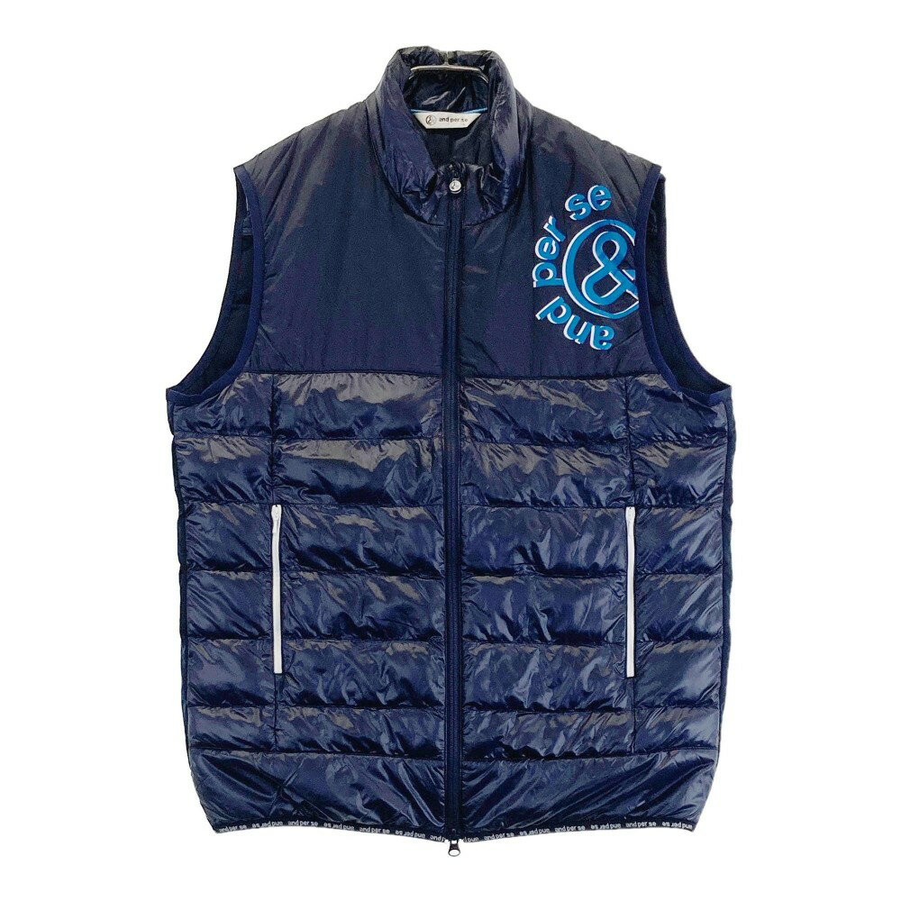 AND PER SE アンパスィ 2023年モデル 中綿ベスト ネイビー系 L 【中古】ゴルフウェア メンズ