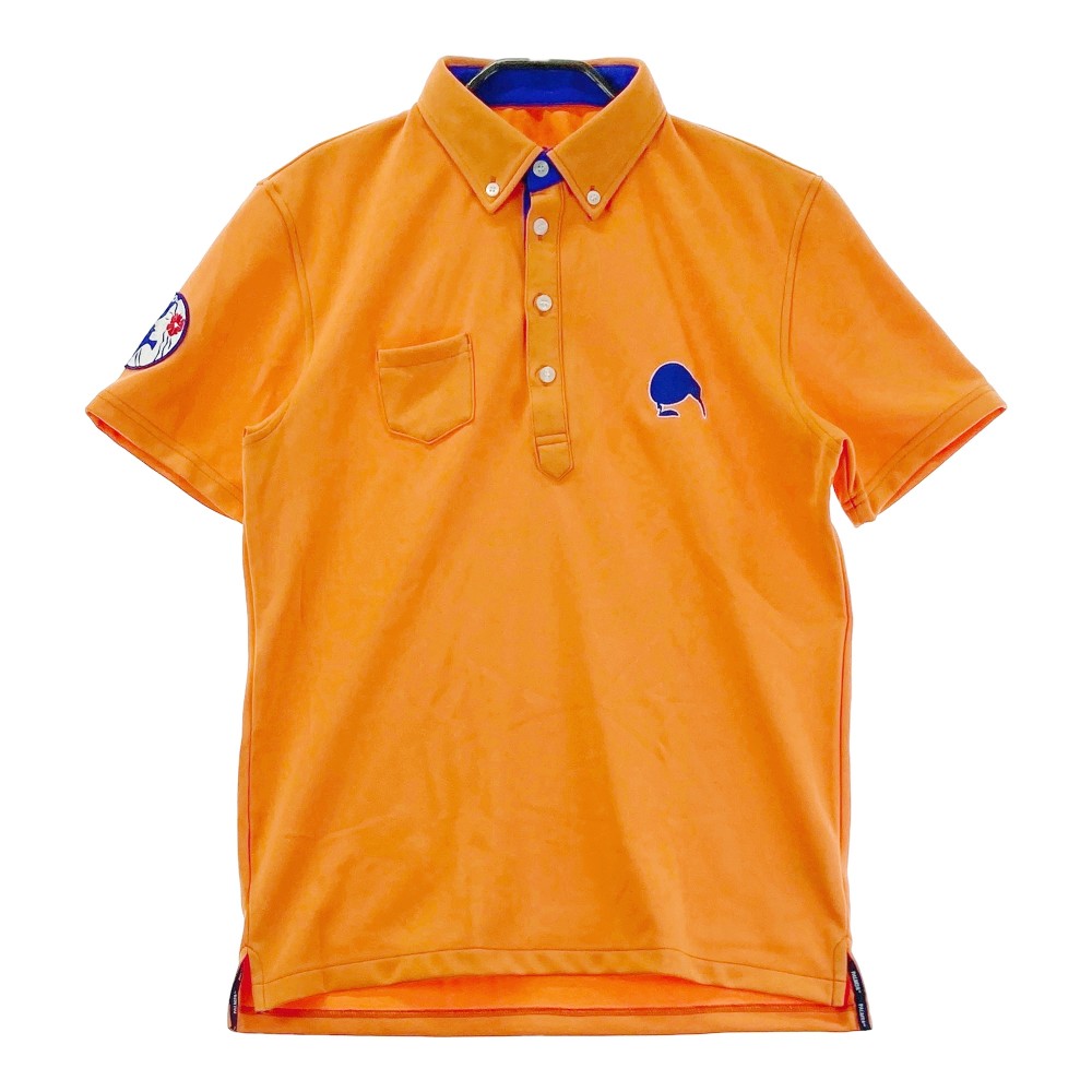 PALMS&CO KIWI&CO 半袖ポロシャツ オレンジ系 L 【中古】ゴルフウェア メンズ