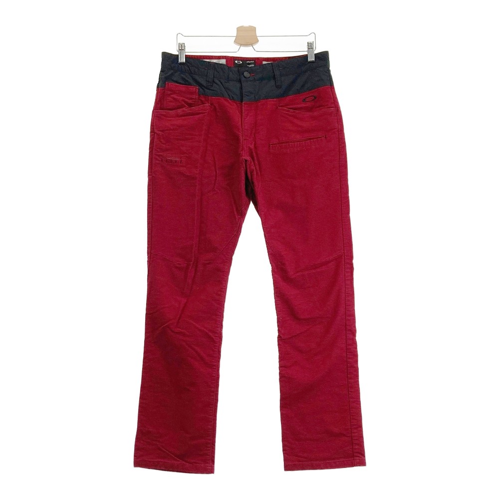 OAKLEY オークリー 422648JP ストレッチパンツ レッド系 36 【中古】ゴルフウェア メンズ