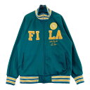 FILA GOLF フィラゴルフ 裏起毛 ジップジャケット グリーン系 LL 【中古】ゴルフウェア メンズ
