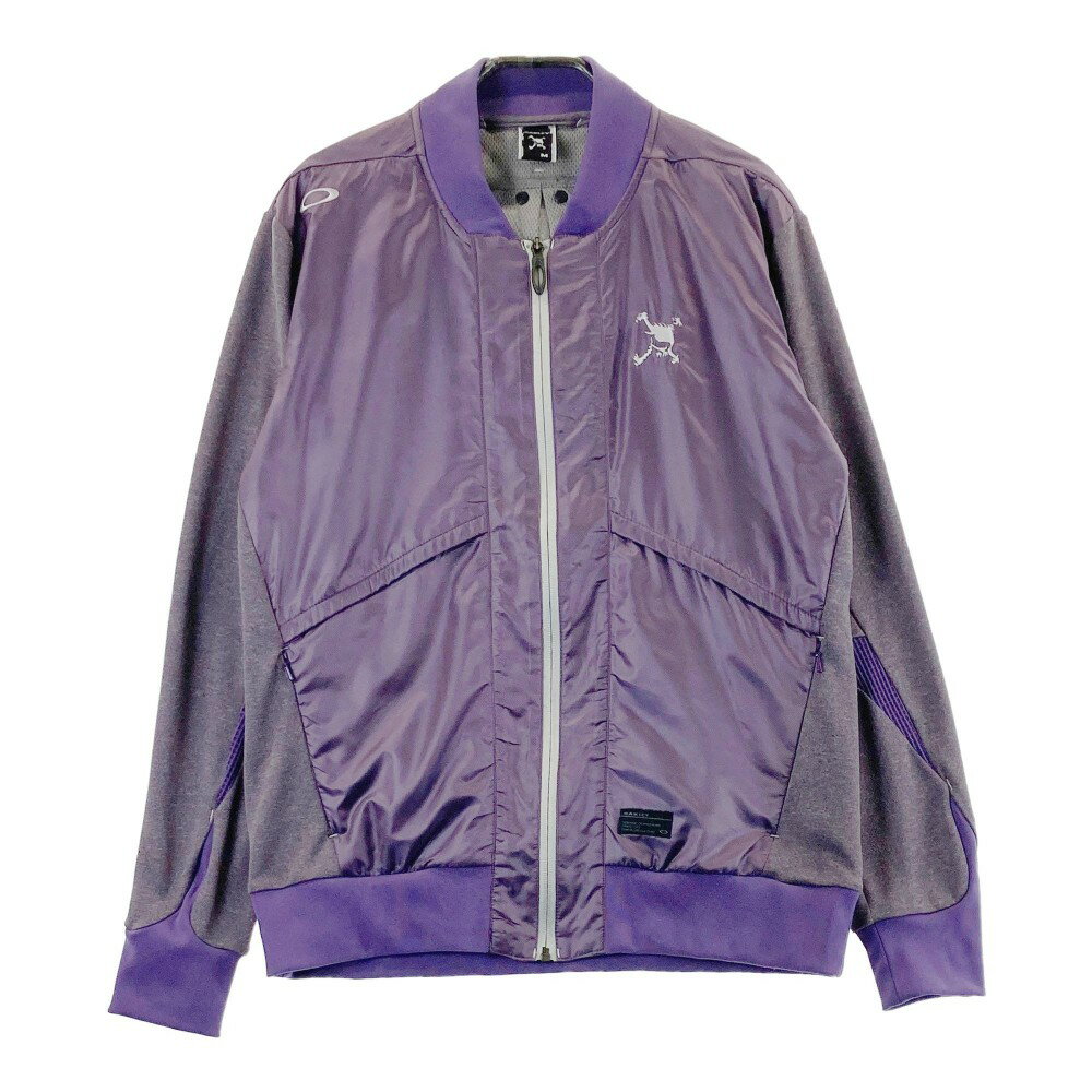 OAKLEY オークリー 412027JP 切替 ジップジャケット スカル刺繍 パープル系 M 【中古】ゴルフウェア メンズ