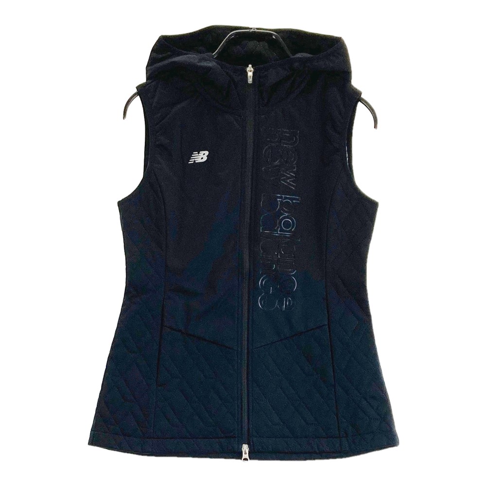 NEW BALANCE ニューバランス 2023年モデル フード付 中綿ジップベスト ブラック系 1 【中古】ゴルフウェア メンズ