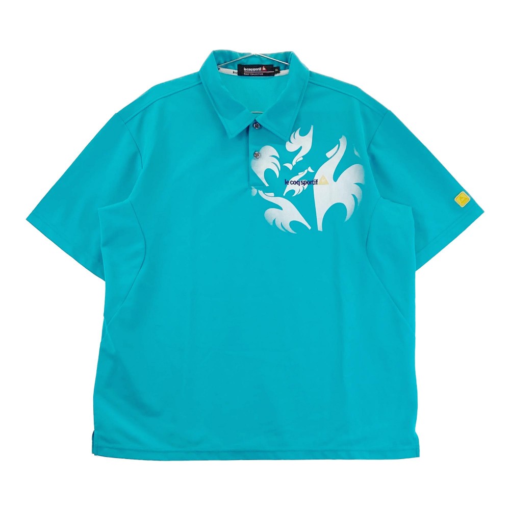 LECOQ GOLF ルコックゴルフ 半袖ポロシャツ グリーン系 LL 【中古】ゴルフウェア メンズ