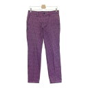 JACK BUNNY ジャックバニー ストレッチパンツ チェック柄 ピンク系 4 【中古】ゴルフウェア メンズ(4)