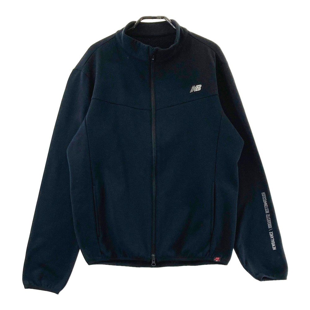 NEW BALANCE ニューバランス 裏起毛 ジップジャケット ブラック系 4 【中古】ゴルフウェア メンズ