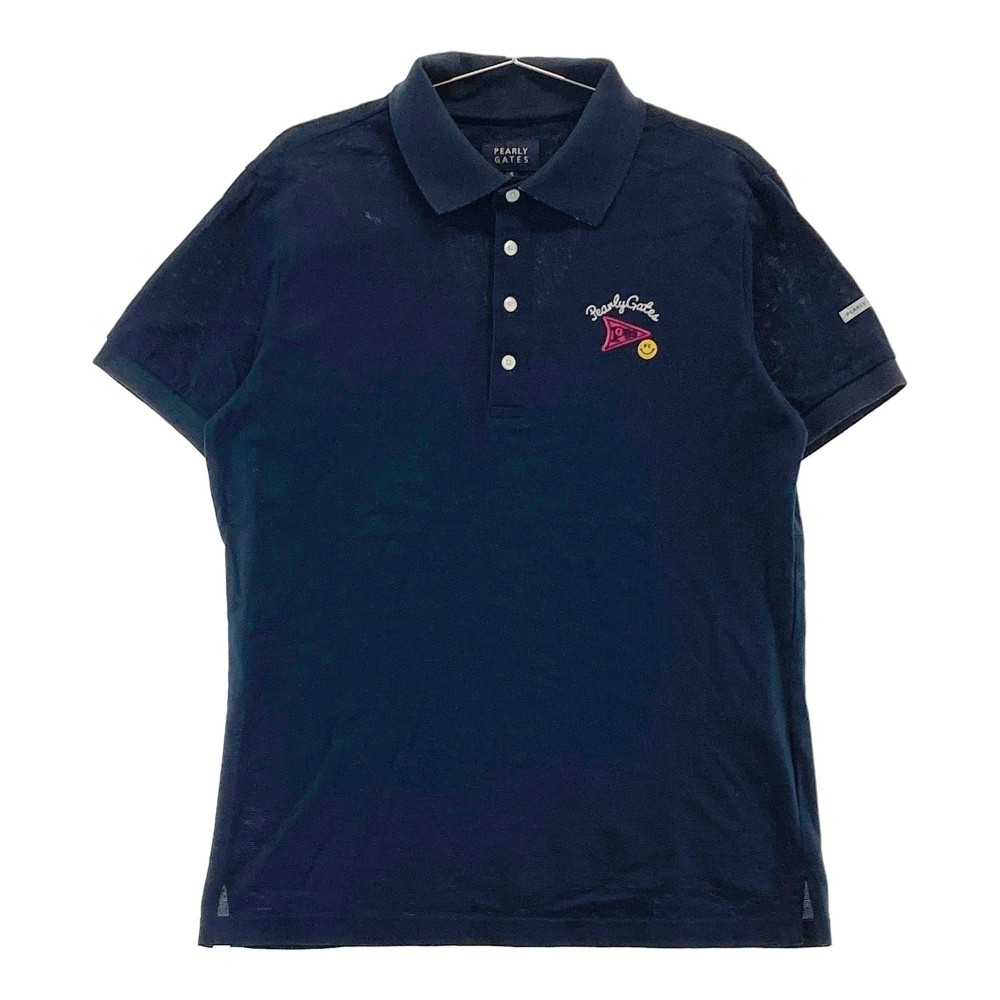 PEARLY GATES パーリーゲイツ 半袖ポロシャツ ネイビー系 5 【中古】ゴルフウェア メンズ