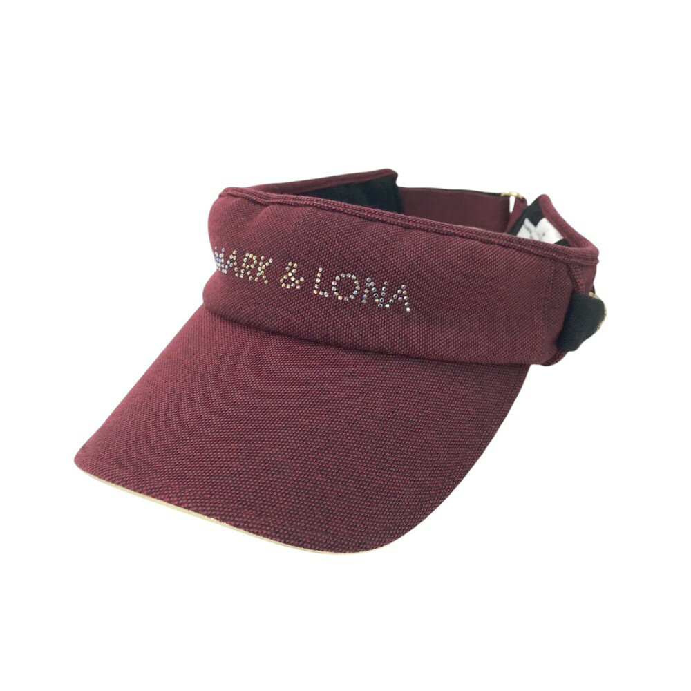MARK&LONA マークアンドロナ サンバイザー レッド系 FREE 【中古】ゴルフウェア