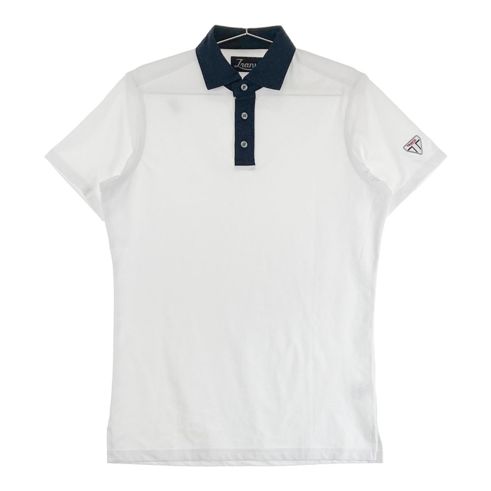 TRANVI トランヴィー 半袖ポロシャツ ホワイト系 46 【中古】ゴルフウェア メンズ