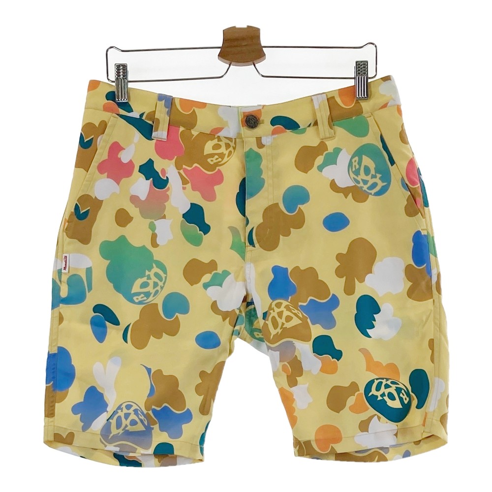 RUSSELUNO ラッセルノ RS-2020753 ハーフパンツ ルチャ 総柄 イエロー系 5 【中古】ゴルフウェア メンズ