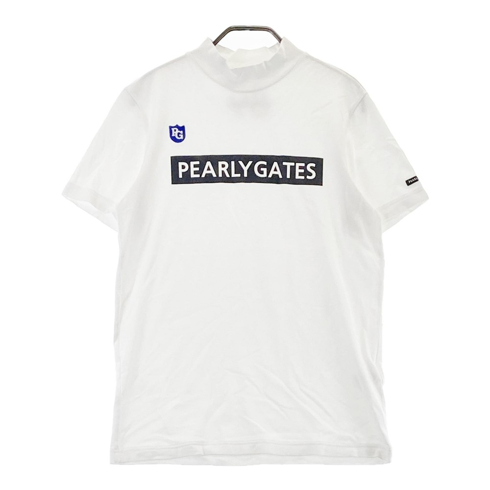 PEARLY GATES パーリーゲイツ 053-1167301 ハイネック 半袖Tシャツ ホワイト系 4 【中古】ゴルフウェア メンズ