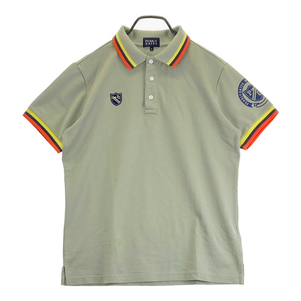 PEARLY GATES パーリーゲイツ 半袖ポロシャツ カーキ系 6 【中古】ゴルフウェア メンズ