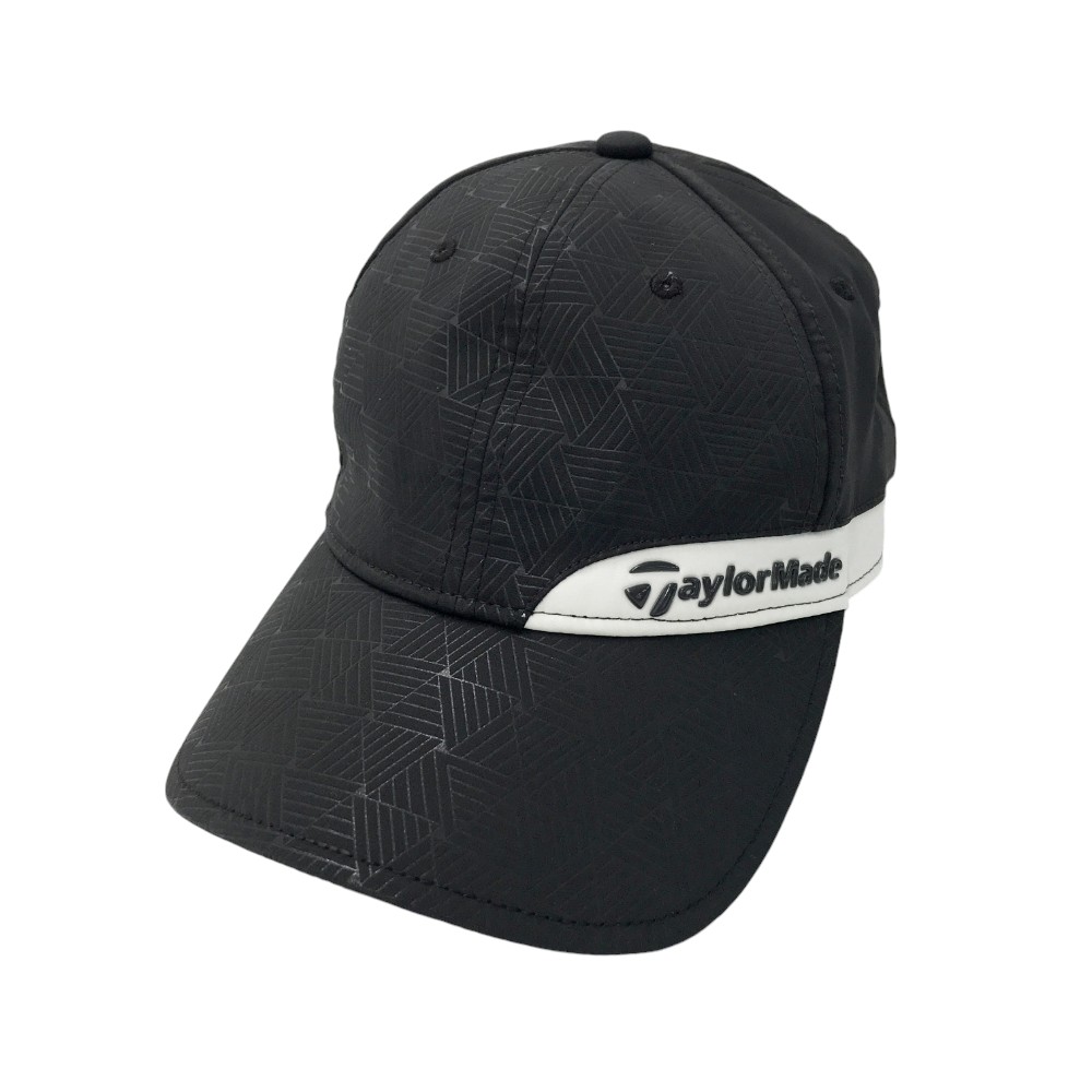 TAYLOR MADE テーラーメイド キャップ 総柄 ブラック系 57-59 【中古】ゴルフウェア