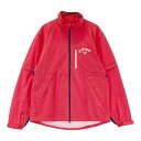 CALLAWAY キャロウェイ 2WAY 裏メッシュ ジップジャケット レッド系 M 【中古】ゴルフウェア メンズ(4)