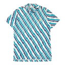 LECOQ GOLF ルコックゴルフ ハイネック 半袖Tシャツ 総柄 ブルー系 M 【中古】ゴルフウェア メンズ(4)