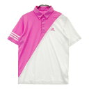 ADIDAS GOLF アディダスゴルフ HT7356 半袖 ポロシャツ ピンク系 L 【中古】ゴルフウェア メンズ