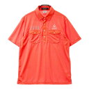 LECOQ GOLF ルコックゴルフ 半袖ポロシャツ オレンジ系 L 【中古】ゴルフウェア メンズ(4)