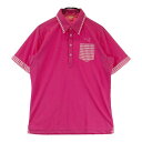 PUMA GOLF プーマゴルフ 半袖ポロシャツ チェック柄 ピンク系 O 【中古】ゴルフウェア メンズ(4)
