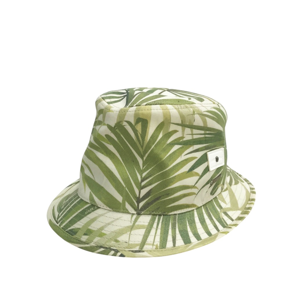 MARK&LONA マークアンドロナ ハット 総柄 グリーン系 M 56-60cm 【中古】ゴルフウェア
