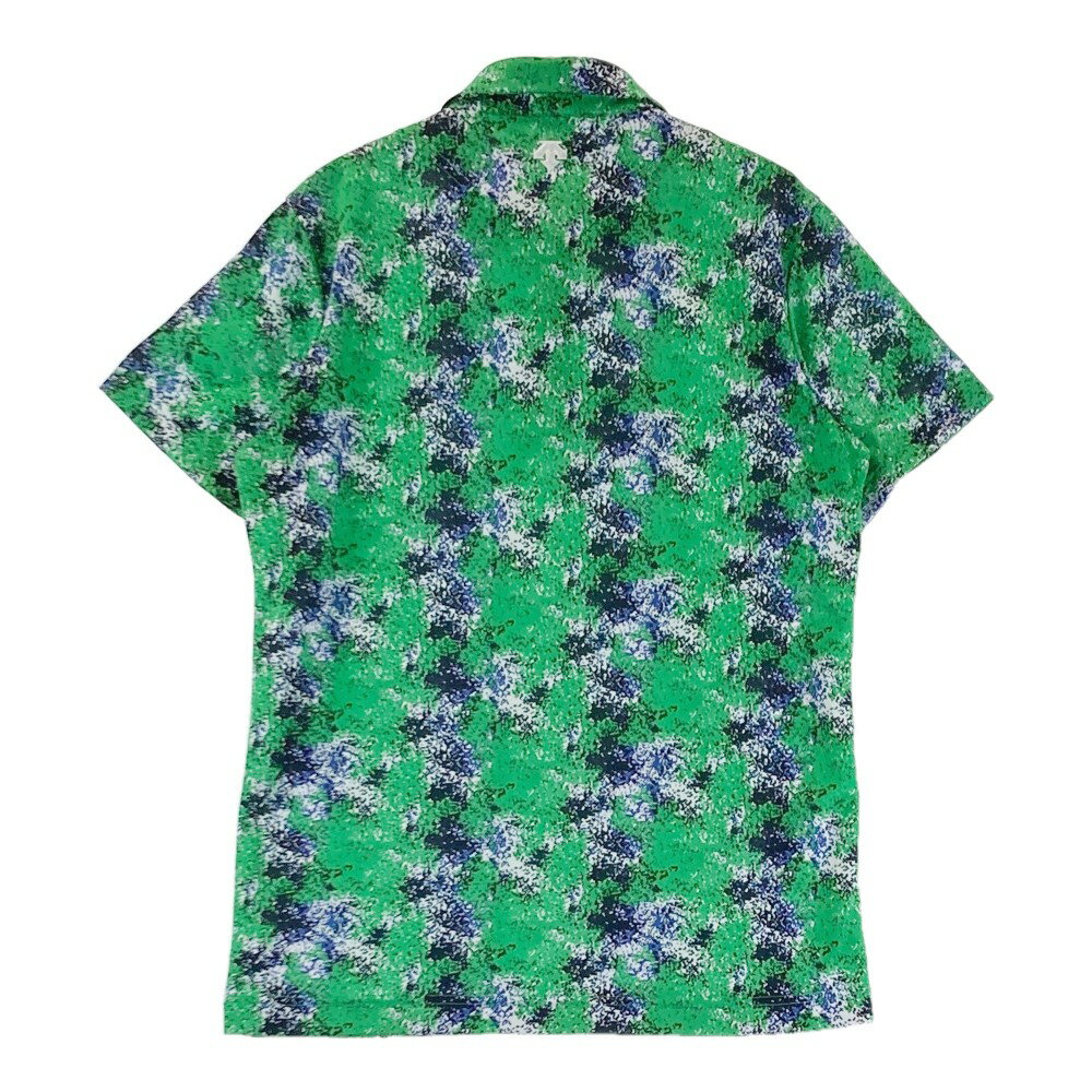 SRIXON スリクソン by DESCENTE 2023年モデル 半袖ポロシャツ 総柄 グリーン系 M 【中古】ゴルフウェア メンズ