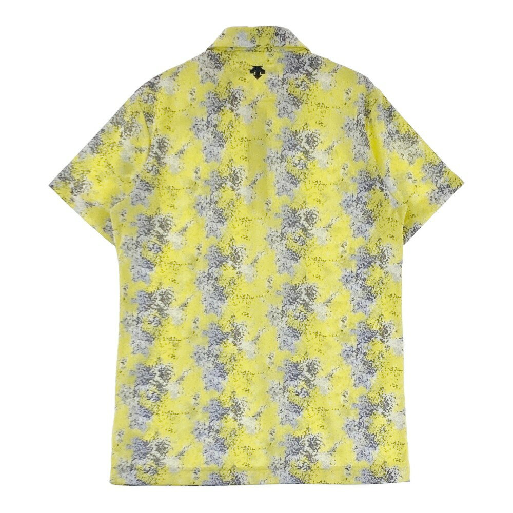 SRIXON スリクソン by DESCENTE 2023年モデル 半袖ポロシャツ 総柄 イエロー系 M 【中古】ゴルフウェア メンズ