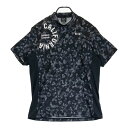 OAKLEY オークリー 2023年モデル ハイネック半袖Tシャツ 総柄 ブラック系 L 【中古】ゴルフウェア メンズ